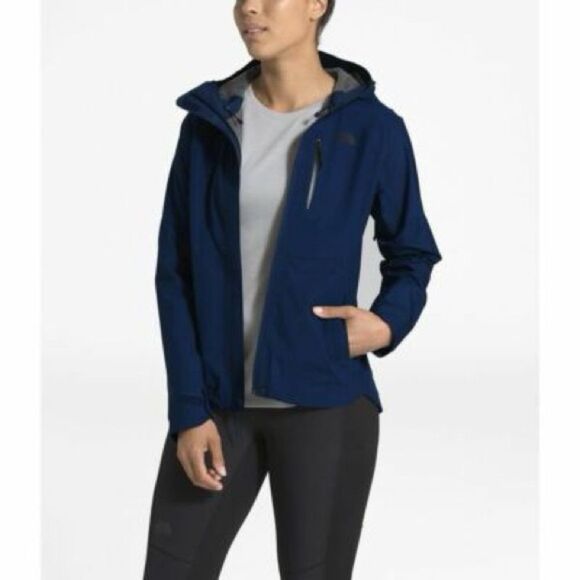 North Face Women’s Dryzzle Gortex Rain Jacket Navy Blue Medium - Picture 1 of 8
